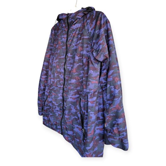 Lululemon Rain For Daze Jacket II Hounds Camo Emperor Blue Black - Picture 4 of 14